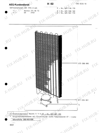 Взрыв-схема холодильника Aeg GA 3749 - Схема узла Section2